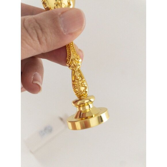 Vintage Gold Wax Seal Stamp Initials FMS - Picture 7 of 10